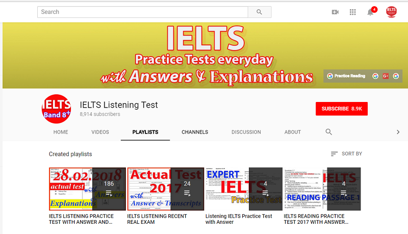 Kênh luyện nghe IELTS Listening Test
