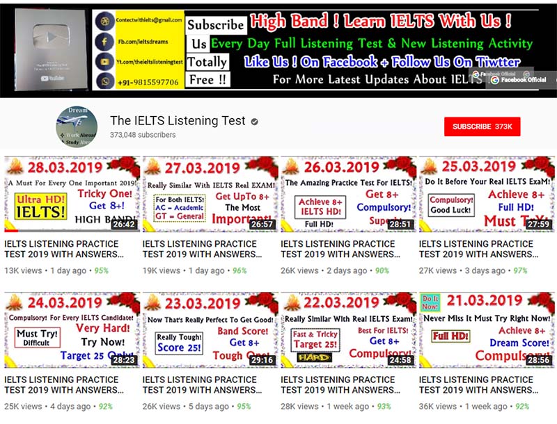 9 kênh youtube học IELTS hay - Youtube The IELTS Listening Test