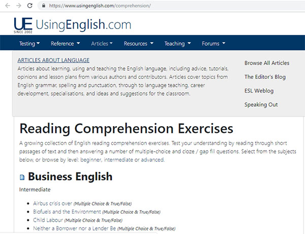 10 website giúp các bạn cải thiện IELTS Reading 3