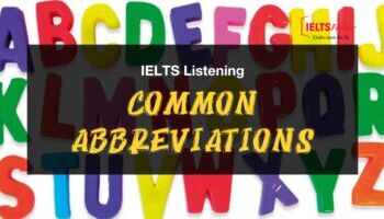 Common abbreviations - Những từ viết tắt phổ biến trong IELTS