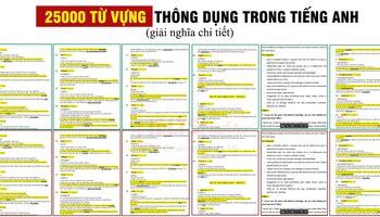 25000 từ vựng tiếng Anh thông dụng nhất