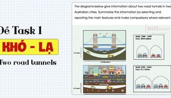 IELTS Writing Task 1 - Two road tunnels