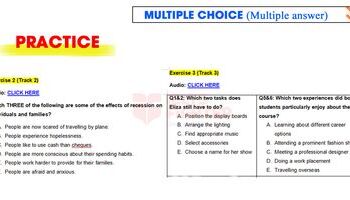 Bài luyện tập IELTS Listening Multiple Choice dạng Multiple Answer