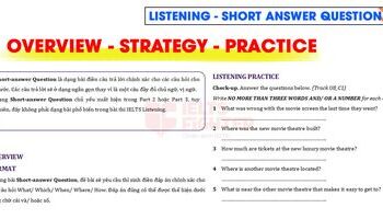 Cách làm và bài tập IELTS Listening: Short Answer Question