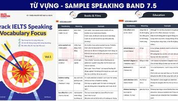 Crack IELTS Speaking - Vocabulary focus - Từ vựng cơ bản đến nâng band 7.5+