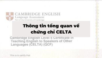 Thông tin tổng quan về chứng chỉ CELTA