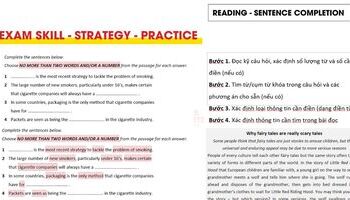 IELTS Reading: Chiến lược làm bài SENTENCE COMPLETION