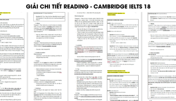 [Đáp án + Lời giải] Cambridge IELTS 18 phần IELTS Reading mới nhất