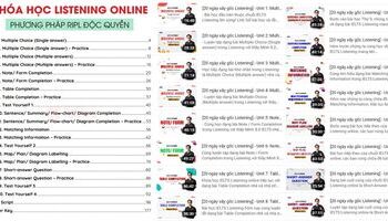 Khóa học IELTS Listening online miễn phí, giáo viên 8.0 giảng dạy, video chi tiết