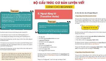 Bộ cấu trúc luyện Writing cho người mới bắt đầu