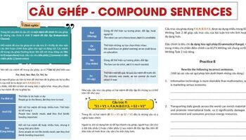 Câu ghép (Compound Sentences) trong tiếng Anh và bài tập