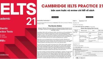 Review Cambridge IELTS 21 (pdf + audio) - Sách luyện đề mới nhất 2026