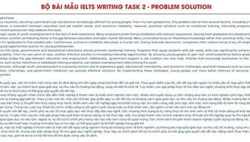 Tổng hợp bài mẫu Writing Task 2 Problem - Solution, Cause - Effect