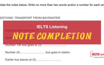 Sharpen your IELTS Listening Skill - NOTE COMPLETION