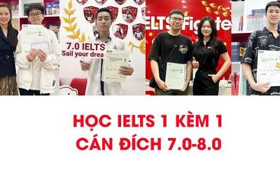 Học IELTS 1 kèm 1, 7 học sinh Hà Nội bứt phá điểm số thành công