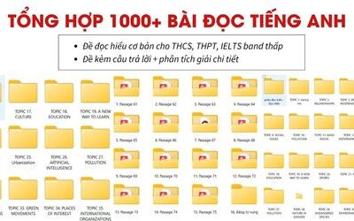 1000+ bài đọc tiếng Anh kèm đáp án chi tiết, dễ luyện tập