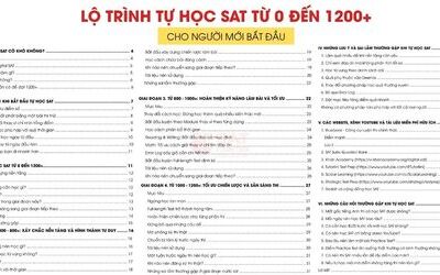 Lộ trình tự học SAT từ cơ bản đến nâng cao (từ 0 đến 1200+ SAT)