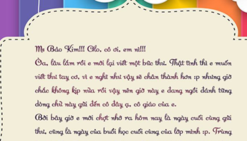 Nguyễn Phan Hoàng Điệp - Pre 81 - Cảm ơn cô đã khơi dậy cảm hứng tiếng Anh trong em, lâu lắm rồi em mới gặp được một người giáo viên tâm huyết đến vậy