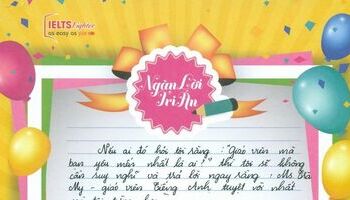 Nguyễn Thị Phương - Pre 85 - Nếu ai đó hỏi tôi rằng: “giáo viên mà bạn yêu mến nhất là ai?” thì tôi sẽ không cần suy nghĩ và trả lời ngay rằng: Ms.Trà My – giáo viên Tiếng Anh tuyệt vời nhất mà tôi từng học.