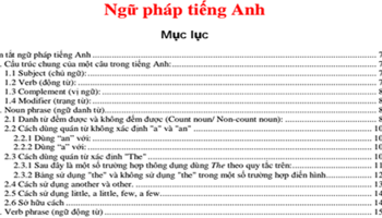 Ebook ngữ pháp Tiếng Anh căn bản cho người mất gốc