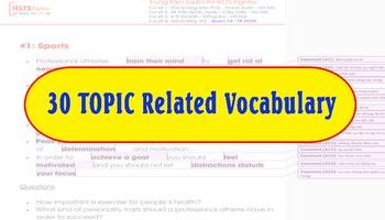 Topic Related Vocabulary - Tài liệu từ vựng IELTS cực hay từ IELTS Fighter