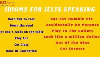 Idioms for IELTS Speaking Part 3