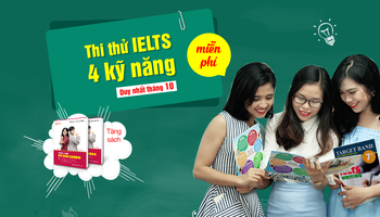 Thi thử IELTS 4 kỹ năng miễn phí nhân dịp IELTS Fighter trở thành đối tác chính thức của IDP tại Việt Nam