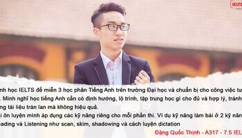 Bứt phá ấn tượng: 2 tháng Quốc Thịnh tăng 2.5 điểm IELTS!!!