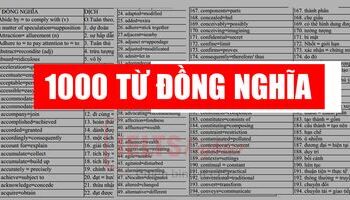 Từ đồng nghĩa trong tiếng Anh và tài liệu học hiệu quả