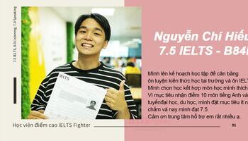 Mục tiêu xét tuyển đại học là động lực giúp mình đạt 7.5 IELTS