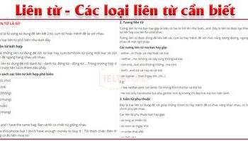 Liên từ trong tiếng Anh: Lý thuyết + bài tập có đáp án
