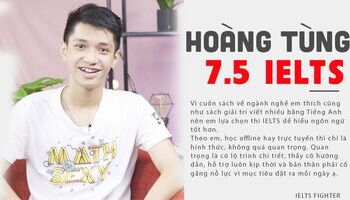 Học offline kết hợp trực tuyến, Tùng thành công bứt phá 7.5 IELTS 