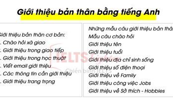Hướng dẫn tự giới thiệu bản thân bằng tiếng Anh