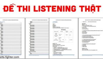 Tổng hợp đề thi IELTS Listening Test có đáp án