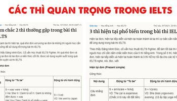 Các thì tiếng Anh quan trọng trong IELTS cần học kỹ