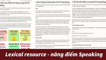 Đạt điểm cao IELTS Speaking áp dụng tốt tiêu chí Lexical resource