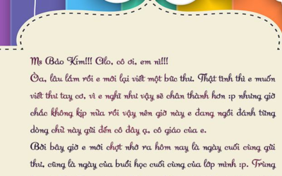 Nguyễn Phan Hoàng Điệp - Pre 81 - Cảm ơn cô đã khơi dậy cảm hứng tiếng Anh trong em, lâu lắm rồi em mới gặp được một người giáo viên tâm huyết đến vậy