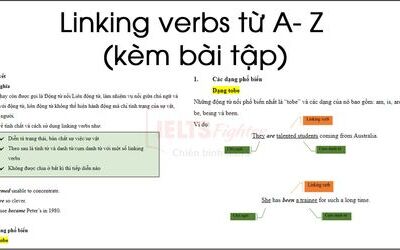 Linking verb - Các động từ nối thường gặp và bài tập có đáp án