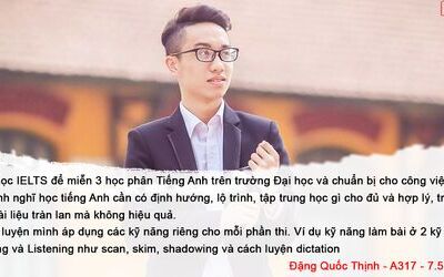 Bứt phá ấn tượng: 2 tháng Quốc Thịnh tăng 2.5 điểm IELTS!!!