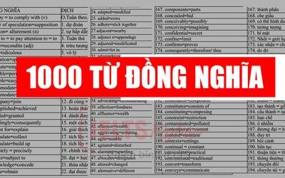 Từ đồng nghĩa trong tiếng Anh và tài liệu học hiệu quả