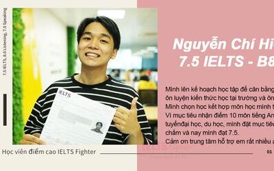 Mục tiêu xét tuyển đại học là động lực giúp mình đạt 7.5 IELTS