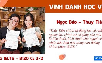 Cùng yêu cùng phấn đấu, cặp đôi Ngọc Bảo – Thủy Tiên cán đích 7.5 IELTS