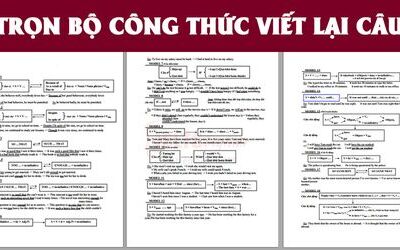 [IELTS Writing] - Trọn bộ công thức viết lại câu hay gặp nhất
