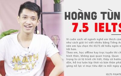 Học offline kết hợp trực tuyến, Tùng thành công bứt phá 7.5 IELTS 