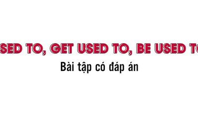 Cấu trúc Used to, Get used to, Be used to và bài tập có đáp án