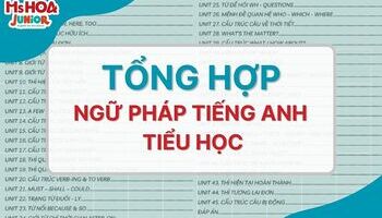 Tổng hợp trọn bộ ngữ pháp tiếng anh tiểu học đầy đủ nhất 2026