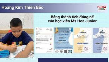 Thành tích đáng nể của Bạn Hoàng Kim Thiên Bảo - học viên Ms Hoa Junior