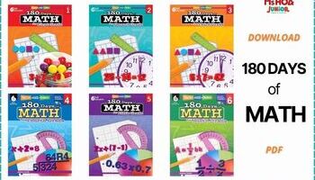[PDF] Bộ sách Toán tiếng Anh 180 Days of Math 6 cuốn