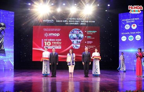 Ms Hoa Junior cùng IMAP vinh dự nhận giải thưởng “Sáng kiến giáo dục thông minh - SEI Awards” 2023