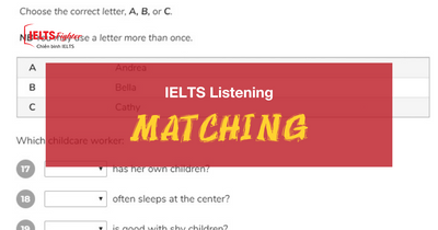 Unit 32: IELTS Listening dạng Matching – Nối đáp án
